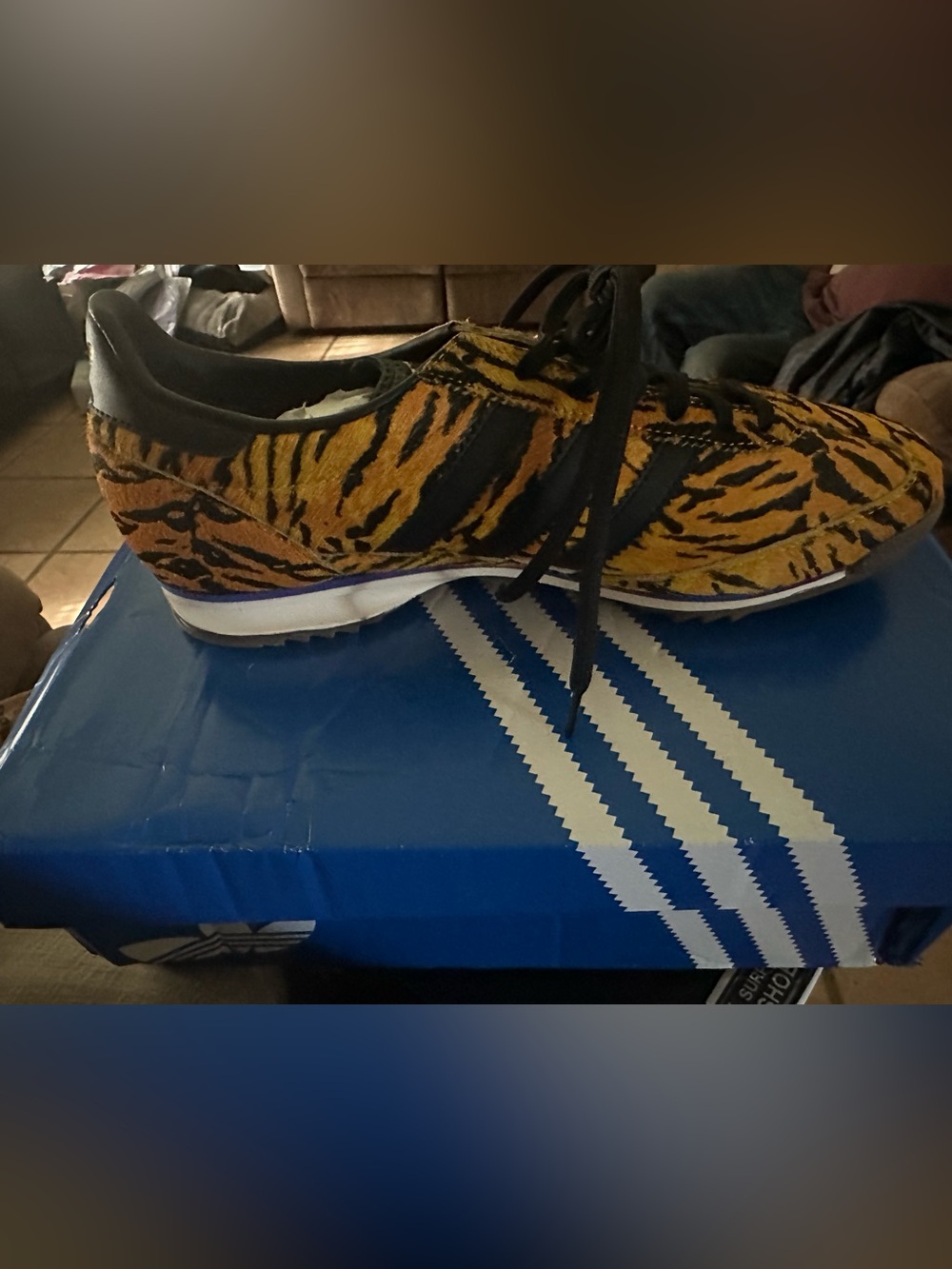 adidas Tiger-Print Lace-Up Sneakers